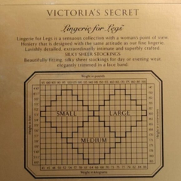 VICTORIA'S SECRET ♡ NEW in Package Vintage Jet Black Backseam Lingerie for Legs - Picture 4 of 4